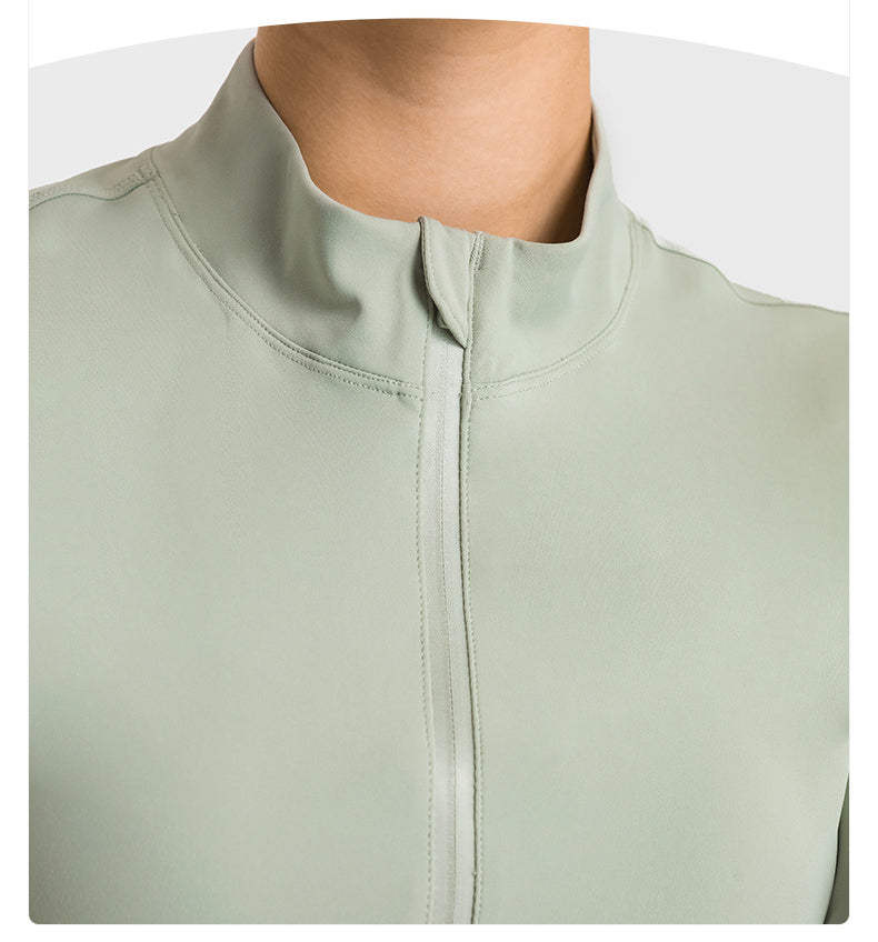 Bulk_buy_womens_Half_Zip_Thumbhole_Sleeve_Training_Top_vendor