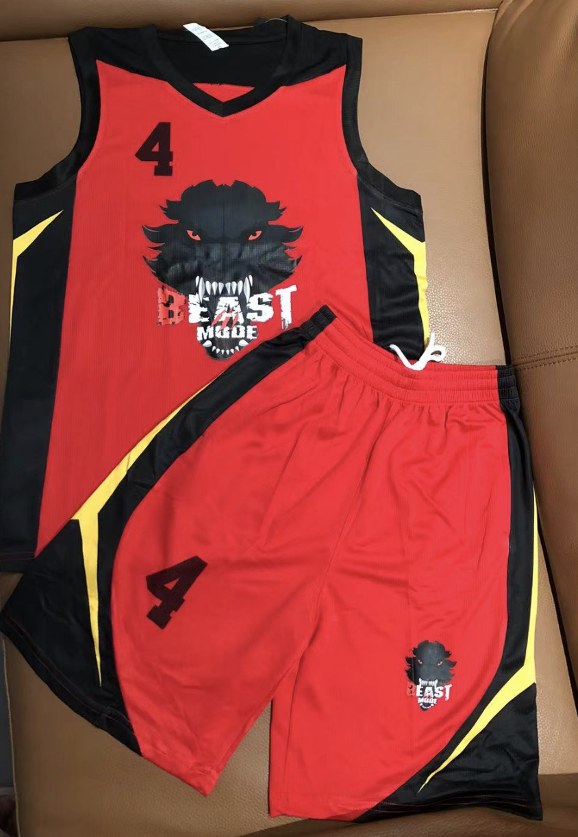 Custom Design Red Basketball Unifroms