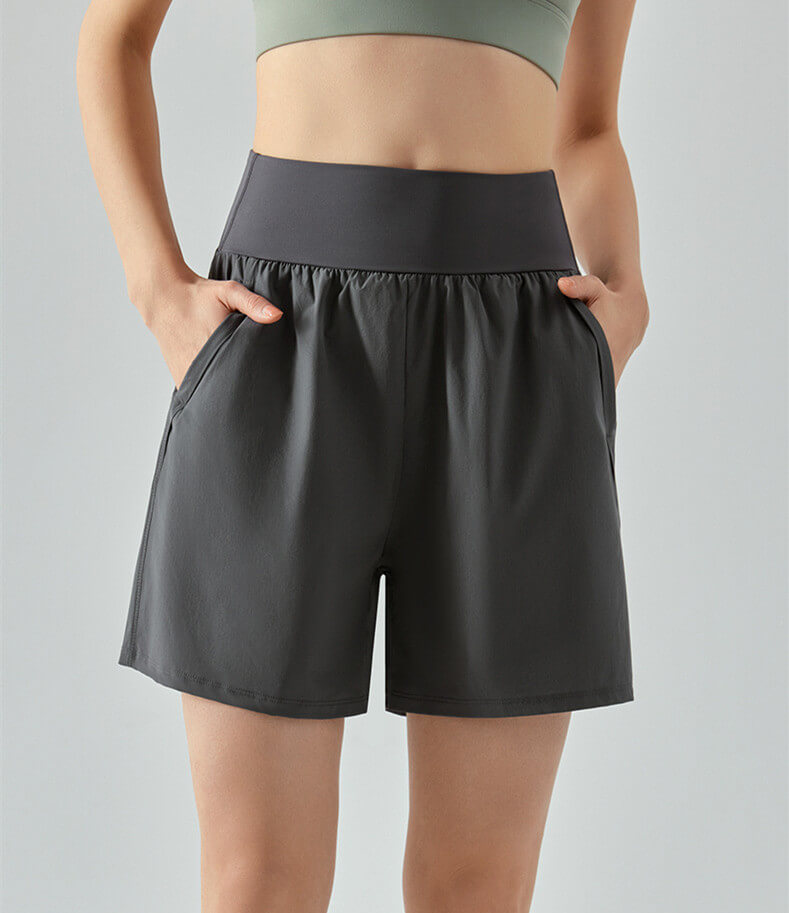 High Waisted Workout Shorts with Pocket for Women