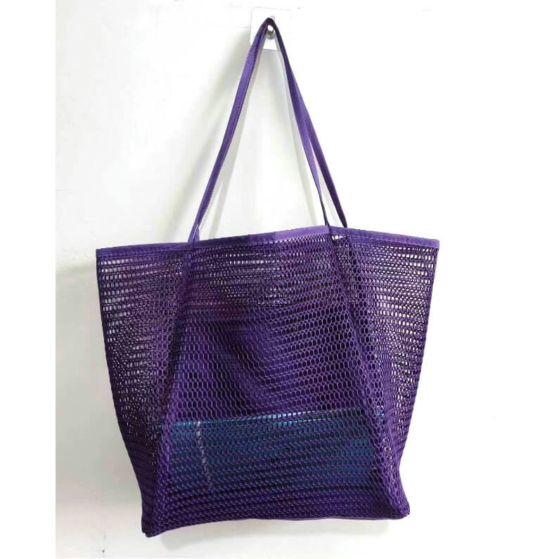 Mesh Beach Tote Bag Womens Shoulder Handbag For Summer