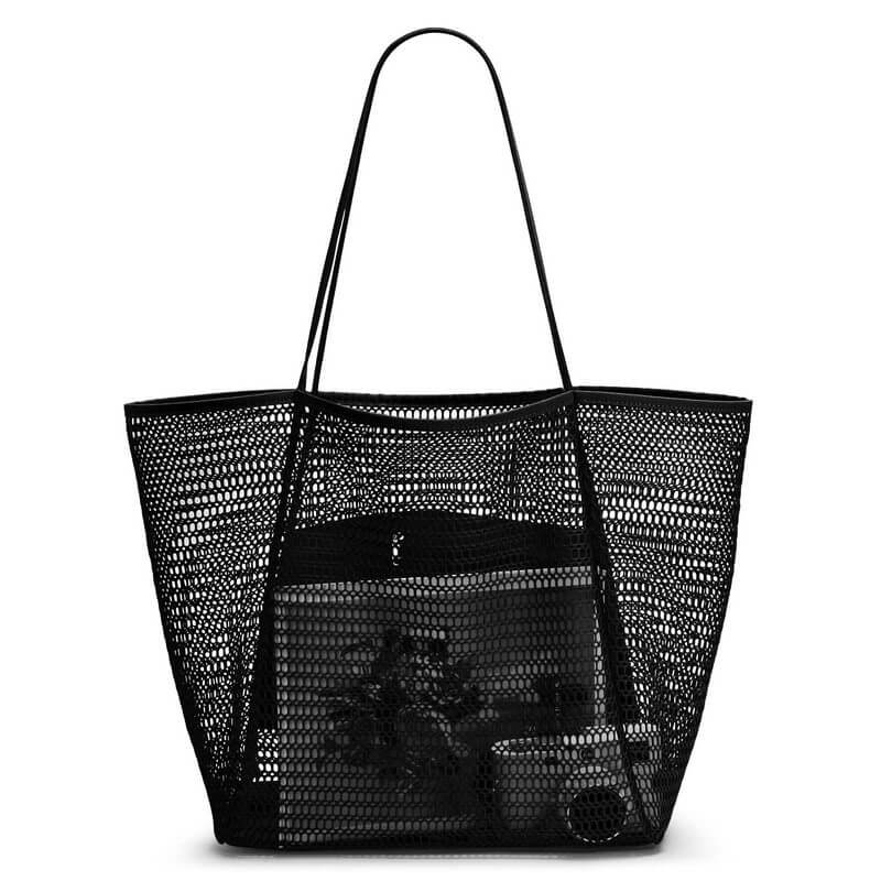 Mesh Beach Tote Bag Womens Shoulder Handbag For Summer