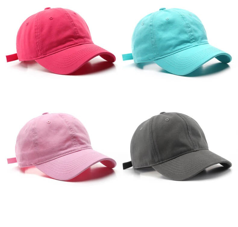 Wholesale Washed Cotton Adjustable Unisex Baseball Cap