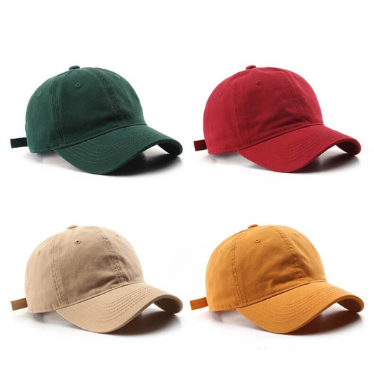 Wholesale Washed Cotton Adjustable Unisex Baseball Cap