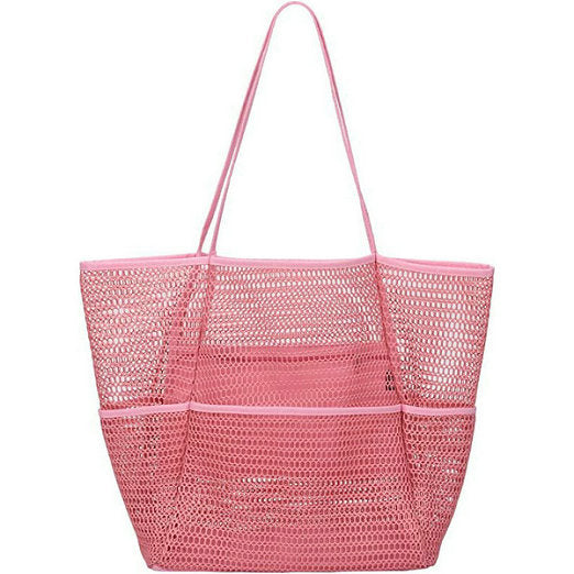 Wholesale_Mesh_Womens_ Shoulder_Beach_Bag_Summer Beach_Tote_Bag_Factory