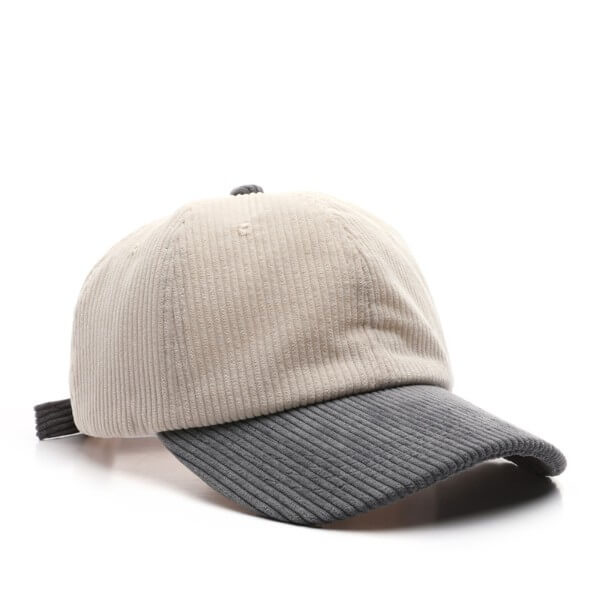 Wholesale_Retro_Corduroy_Peaked_Cap_Color_Blocking_Casual_Hats_maker