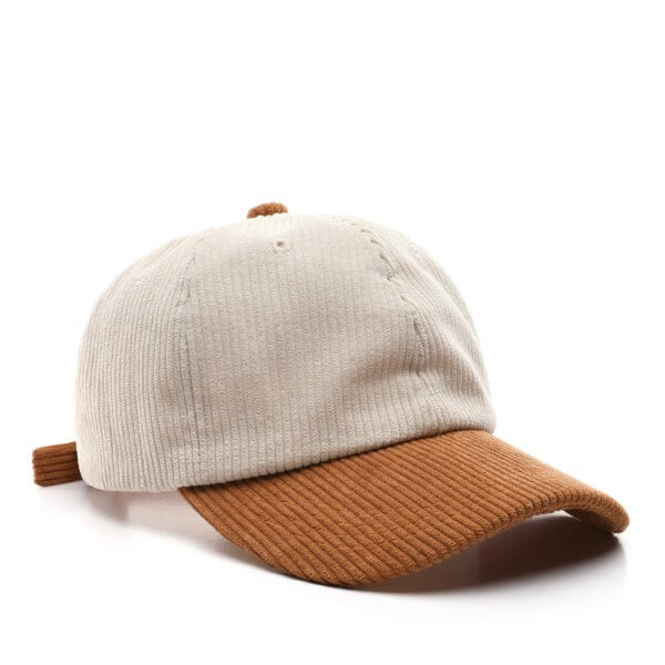 Wholesale_Retro_Corduroy_Peaked_Cap_Color_Blocking_Casual_Hats_maker