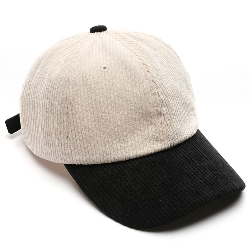 Wholesale_Retro_Corduroy_Peaked_Cap_Color_Blocking_Casual_Hats_maker