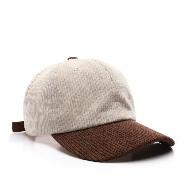 Wholesale_Retro_Corduroy_Peaked_Cap_Color_Blocking_Casual_Hats_maker
