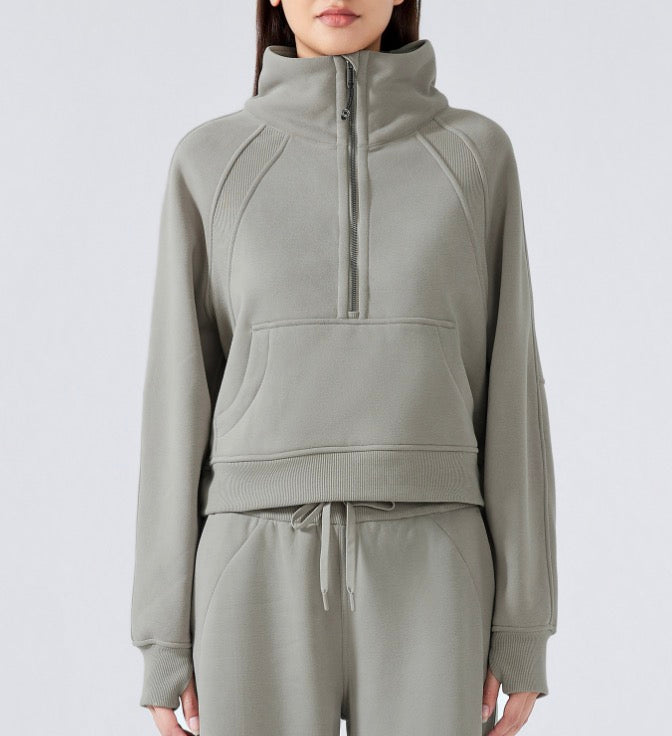 Women_Casual_Stand_Collar_Half_Zip_Pullver_Sweatshirts