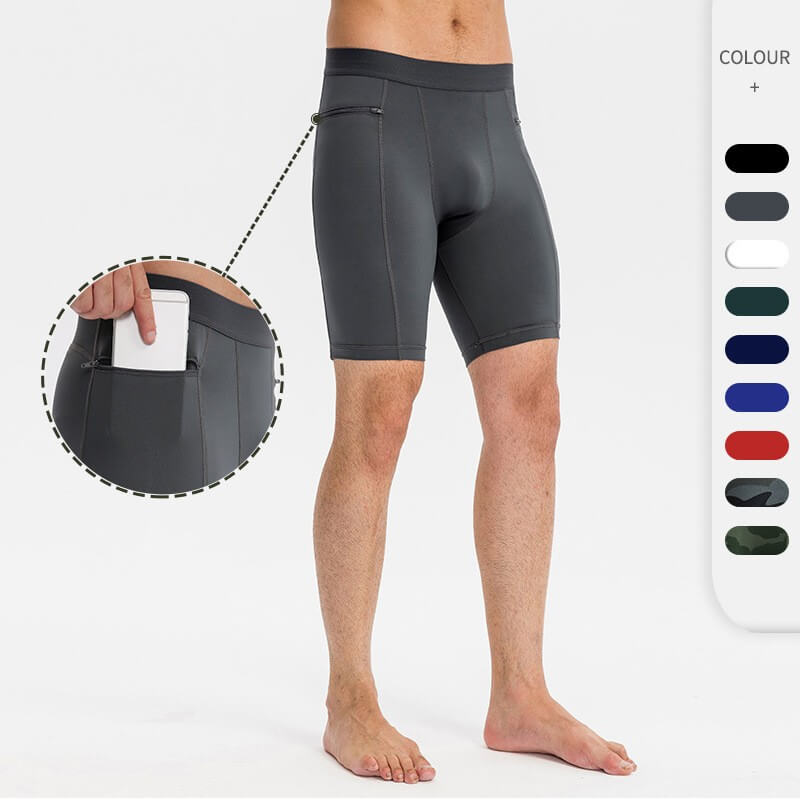 bulk_buy_mens_Compression_short_zipper_pocket_supplier