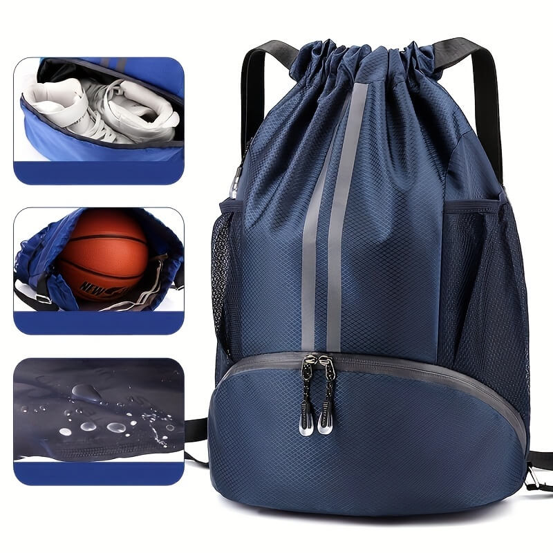 wholesale_Basketball_Bag_Wet_Proof_Pocket_Sports_Drawstring_Backpack_vendor