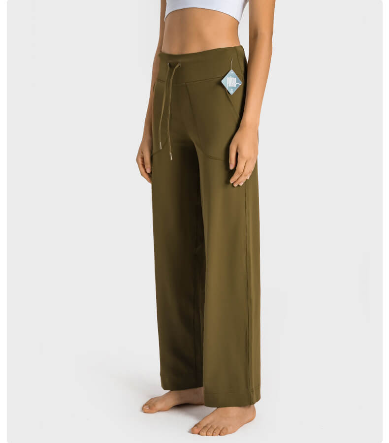 wholesale_High_Waist_Wide_Leg_side_pocket_Yoga_Pants_For_Women