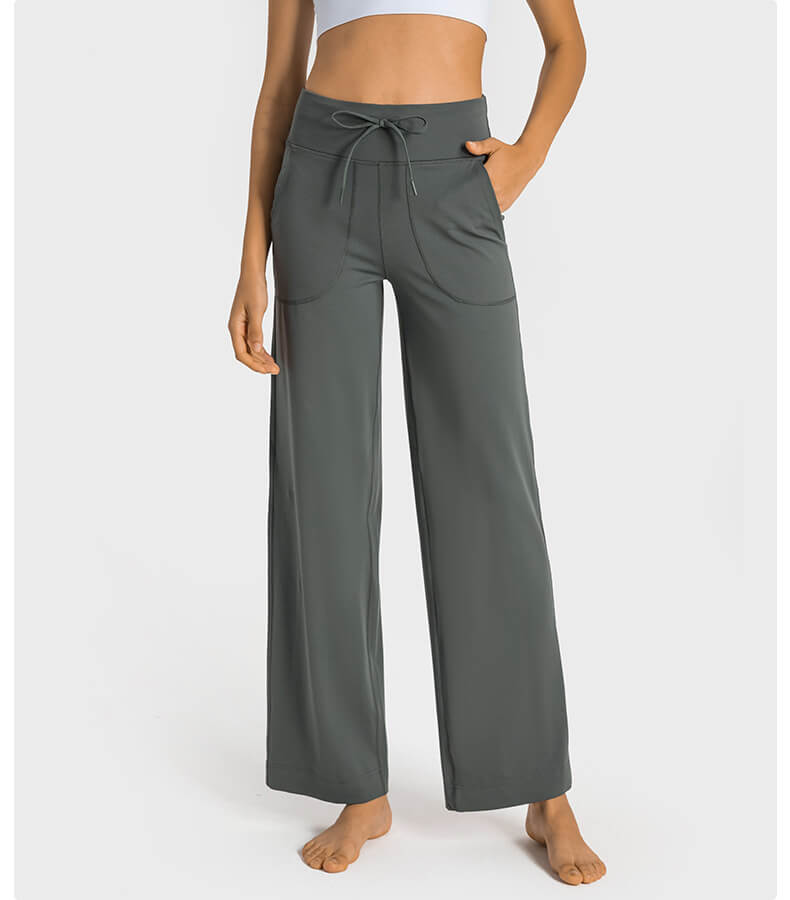 wholesale_High_Waist_Wide_Leg_side_pocket_Yoga_Pants_For_Women