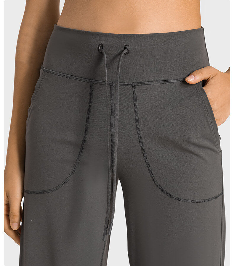 wholesale_High_Waist_Wide_Leg_side_pocket_Yoga_Pants_For_Women