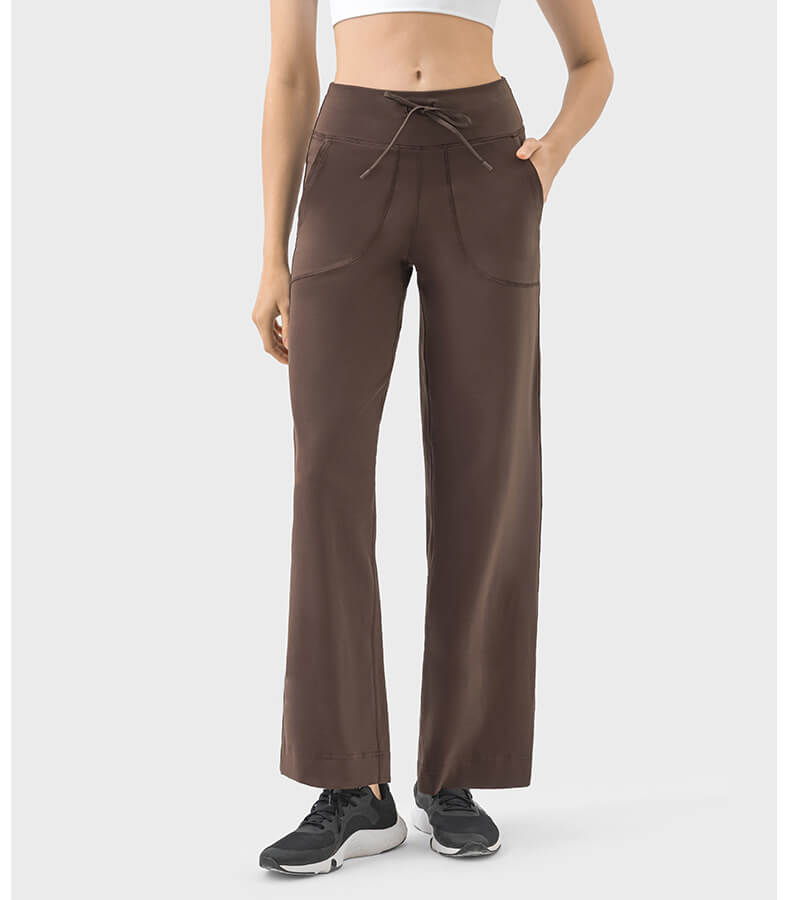 wholesale_High_Waist_Wide_Leg_side_pocket_Yoga_Pants_For_Women