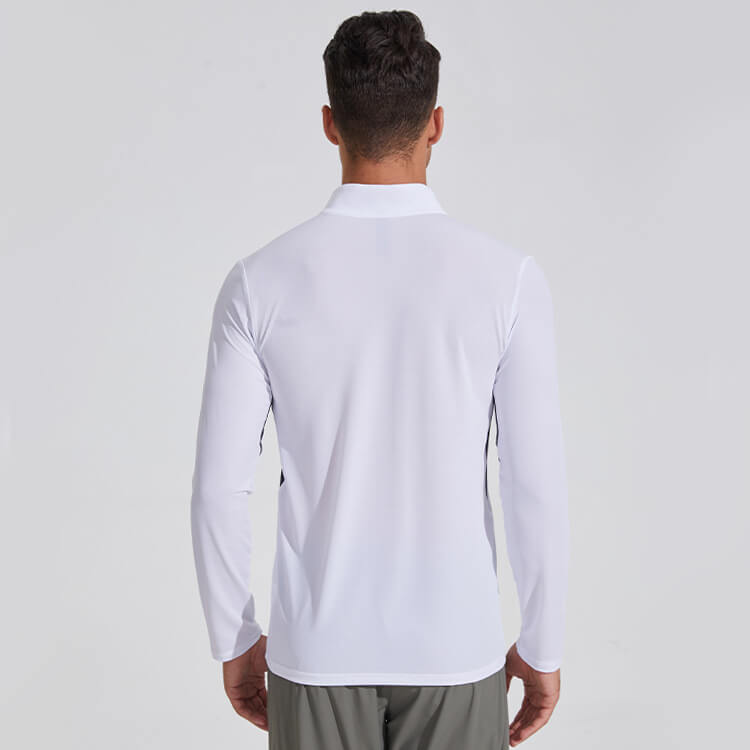 wholesale_Mens_Running_Quarter_Zips_Top_quick_dry_long_sleeve_shirt_supplier