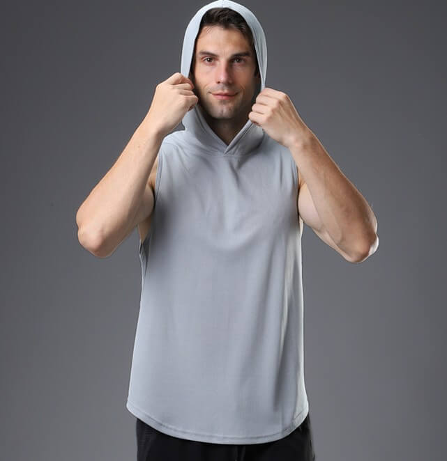 wholesale_Mens_Workout_Hooded_Tank_Tops_Pockets_Sleeveless_Hoodies