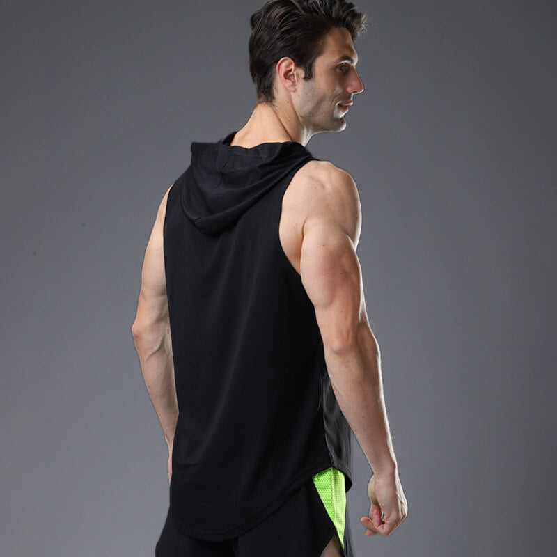 wholesale_Mens_Workout_Hooded_Tank_Tops_Pockets_Sleeveless_Hoodies