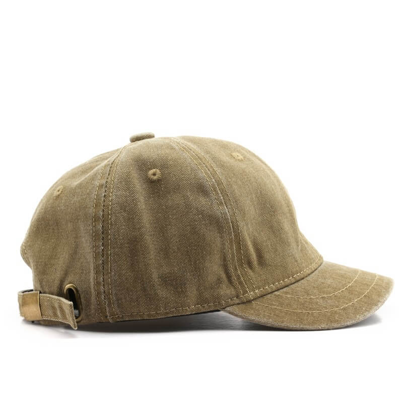 wholesale_Unisex_Cotton_Vintage_short_Brim_Baseball_Cap_supplier