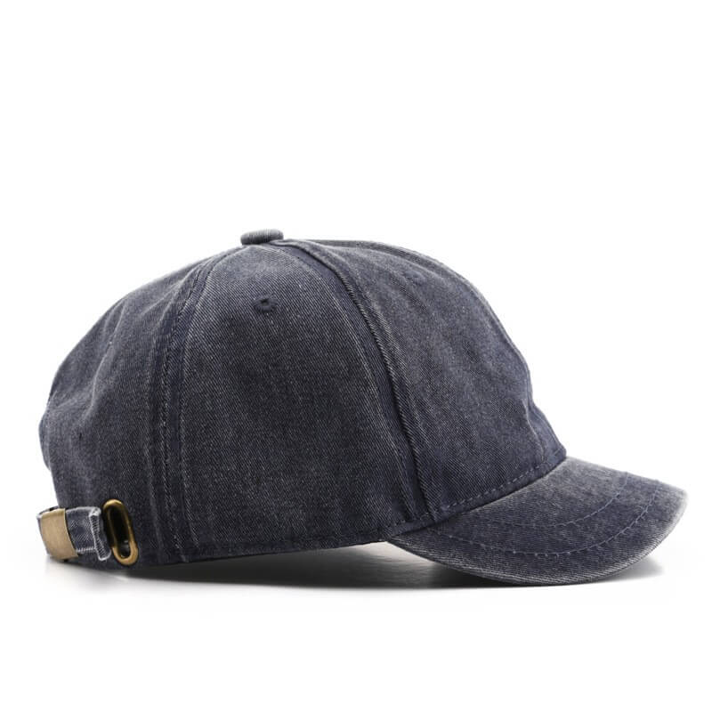 wholesale_Unisex_Cotton_Vintage_short_Brim_Baseball_Cap_supplier