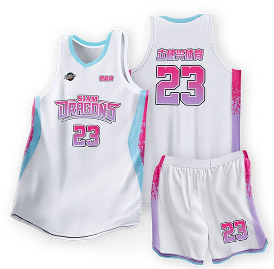 Bulk White Basketball Jerseys Custom Design for Team