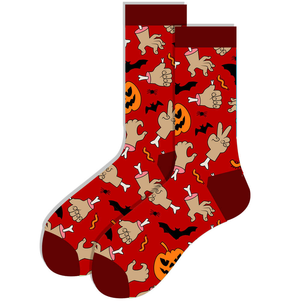 wholesale_halloween_socks_Skeleton_Pumpkin_Socks_vendor
