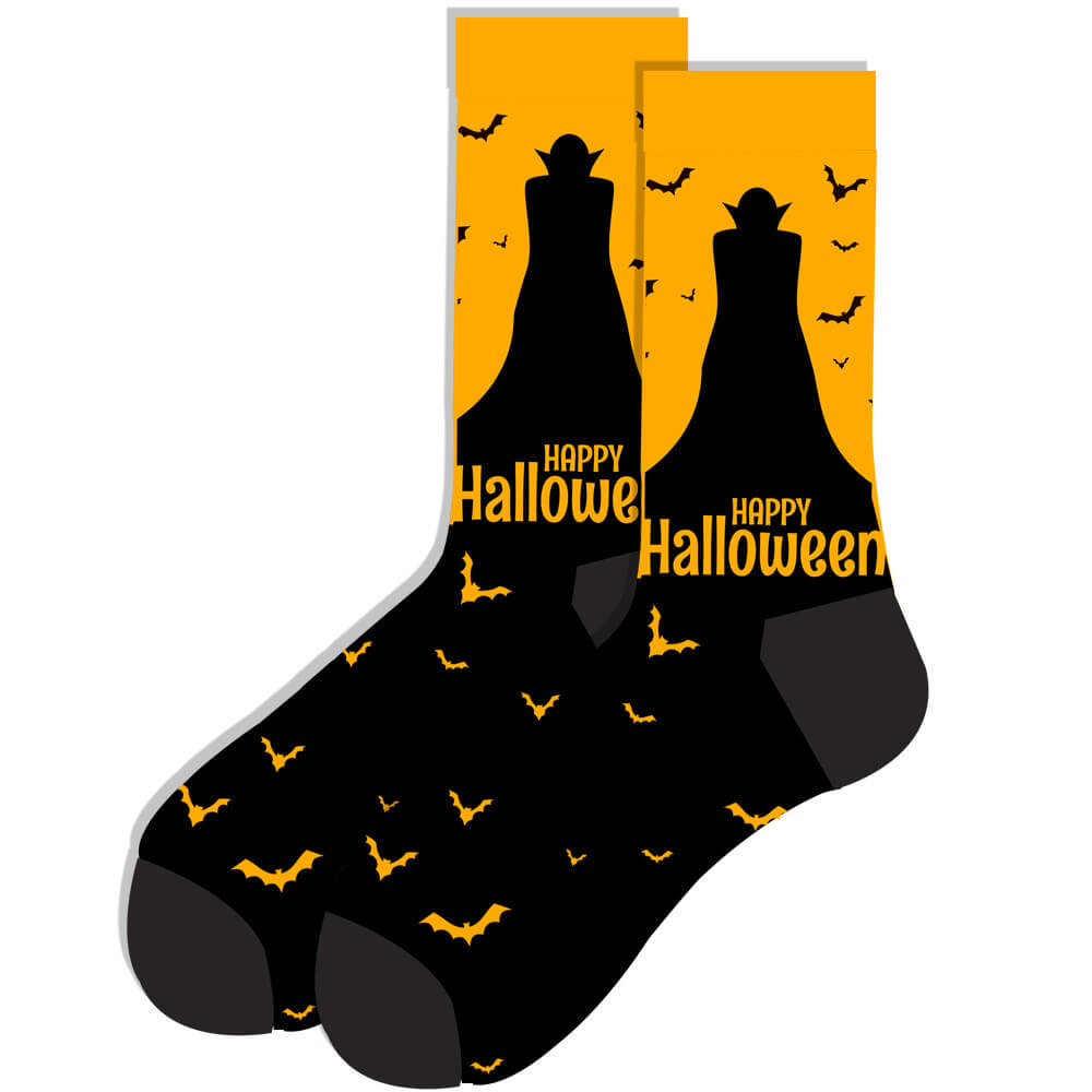 wholesale_halloween_socks_Skeleton_Pumpkin_Socks_vendor