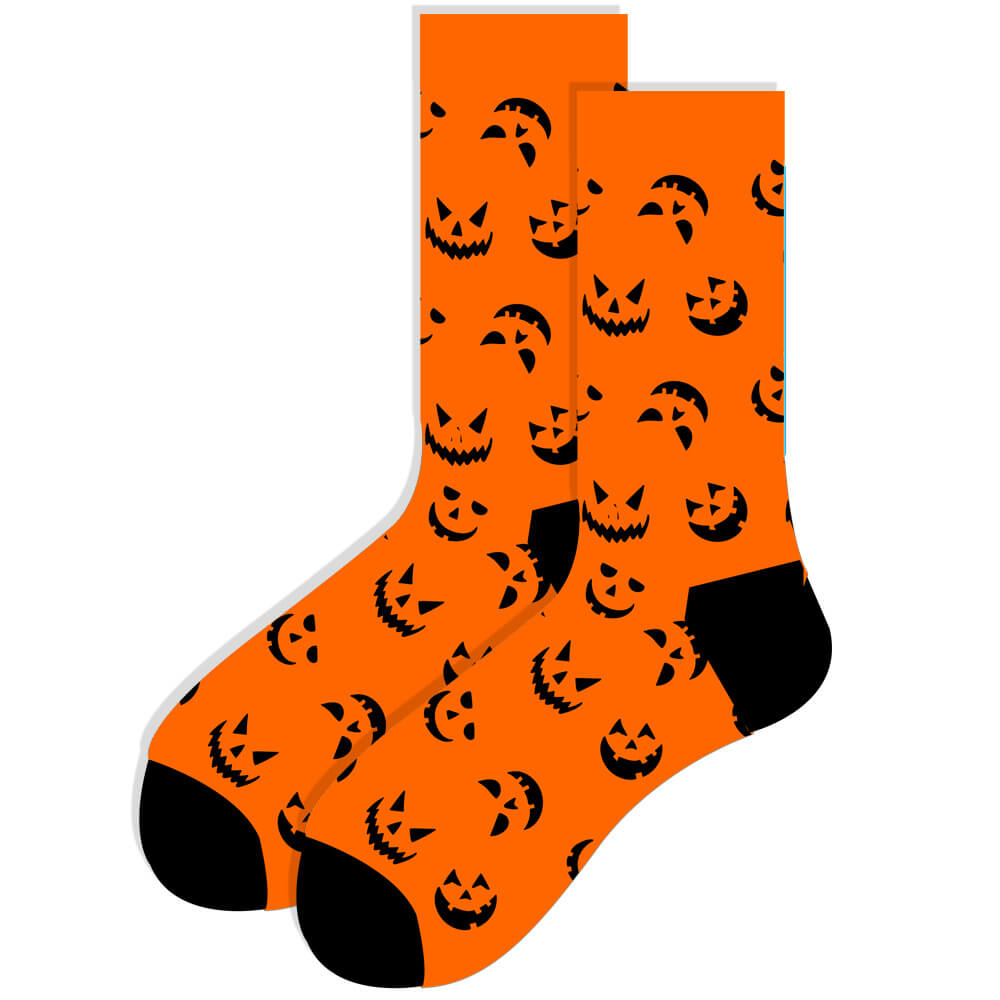 wholesale_halloween_socks_Skeleton_Pumpkin_Socks_vendor