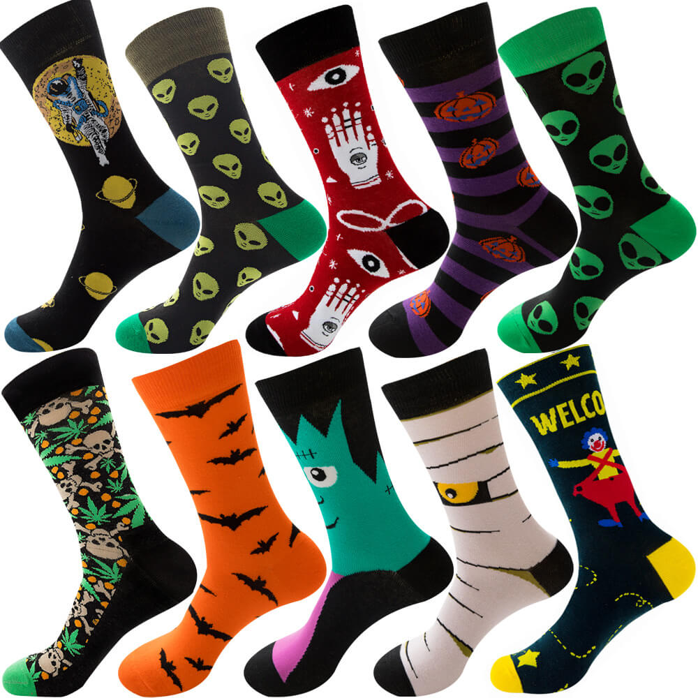 wholesale_halloween_socks_Skeleton_Pumpkin_Socks_vendor