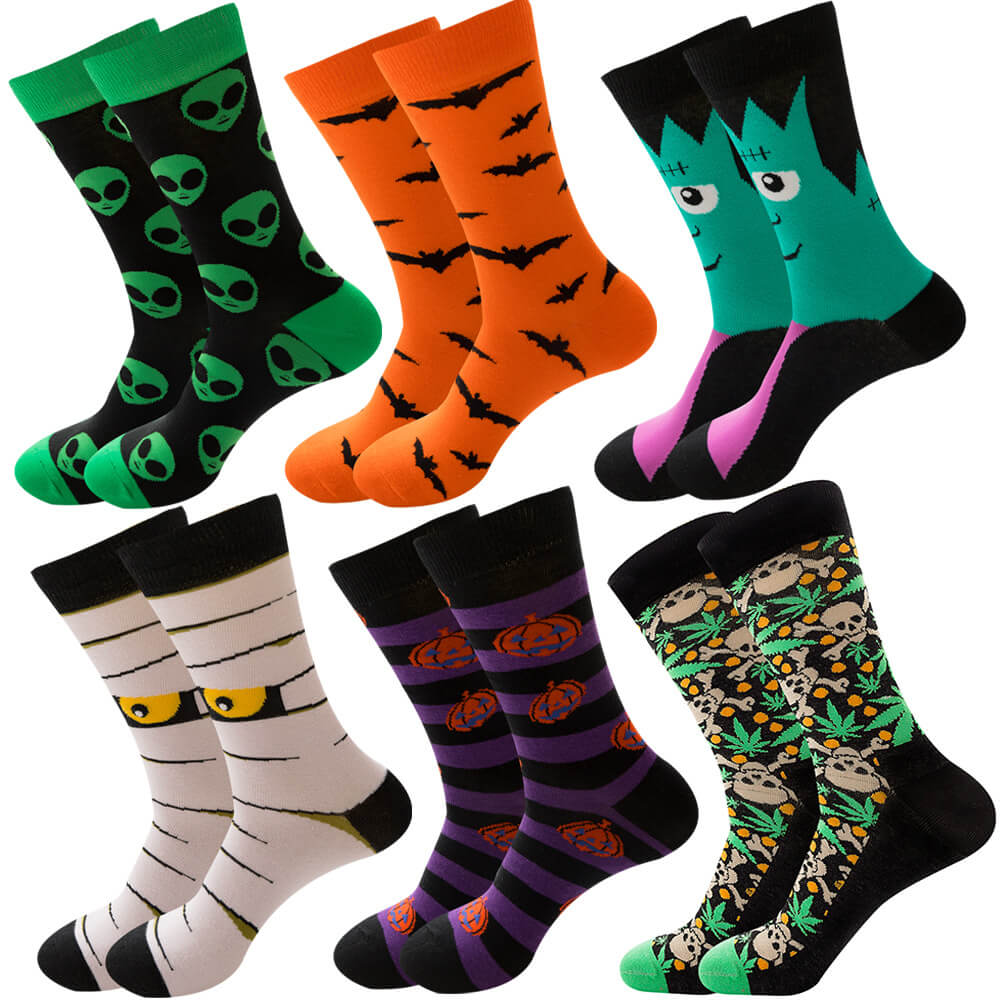 wholesale_halloween_socks_Skeleton_Pumpkin_Socks_vendor
