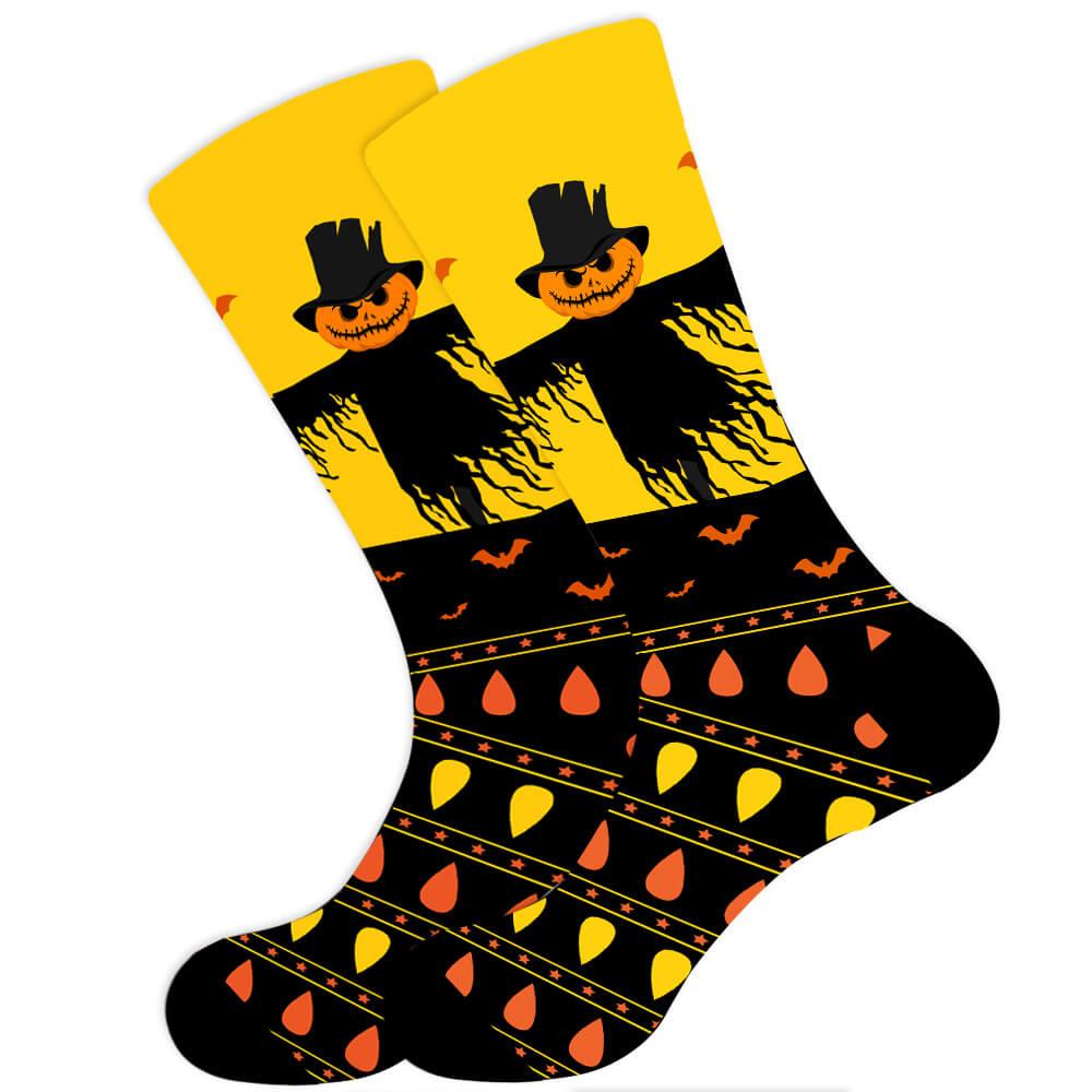 wholesale_halloween_socks_Skeleton_Pumpkin_Socks_vendor