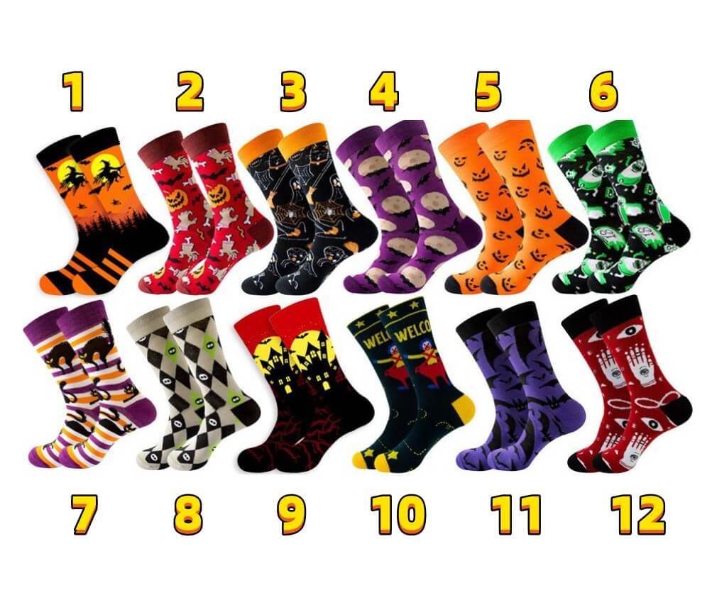wholesale_halloween_socks_Skeleton_Pumpkin_Socks_vendor