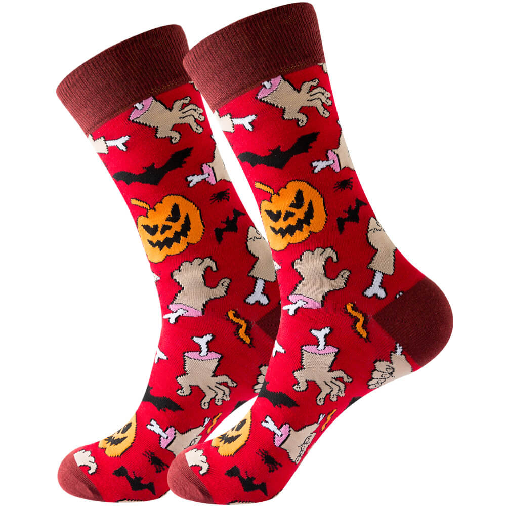 wholesale_halloween_socks_Skeleton_Pumpkin_Socks_vendor
