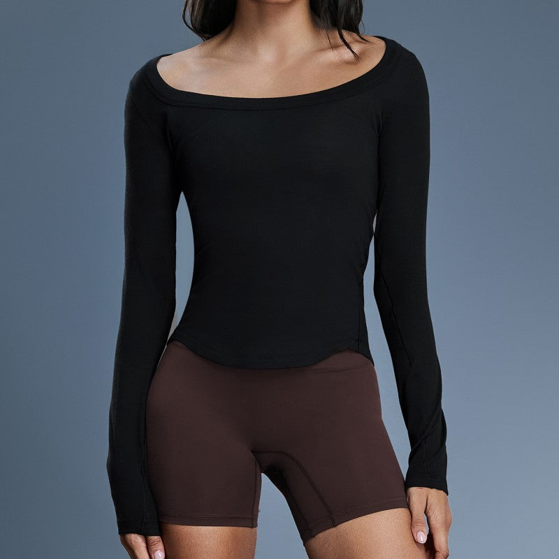 wholesale_women_off_shoulder_long_sleeve_shirt