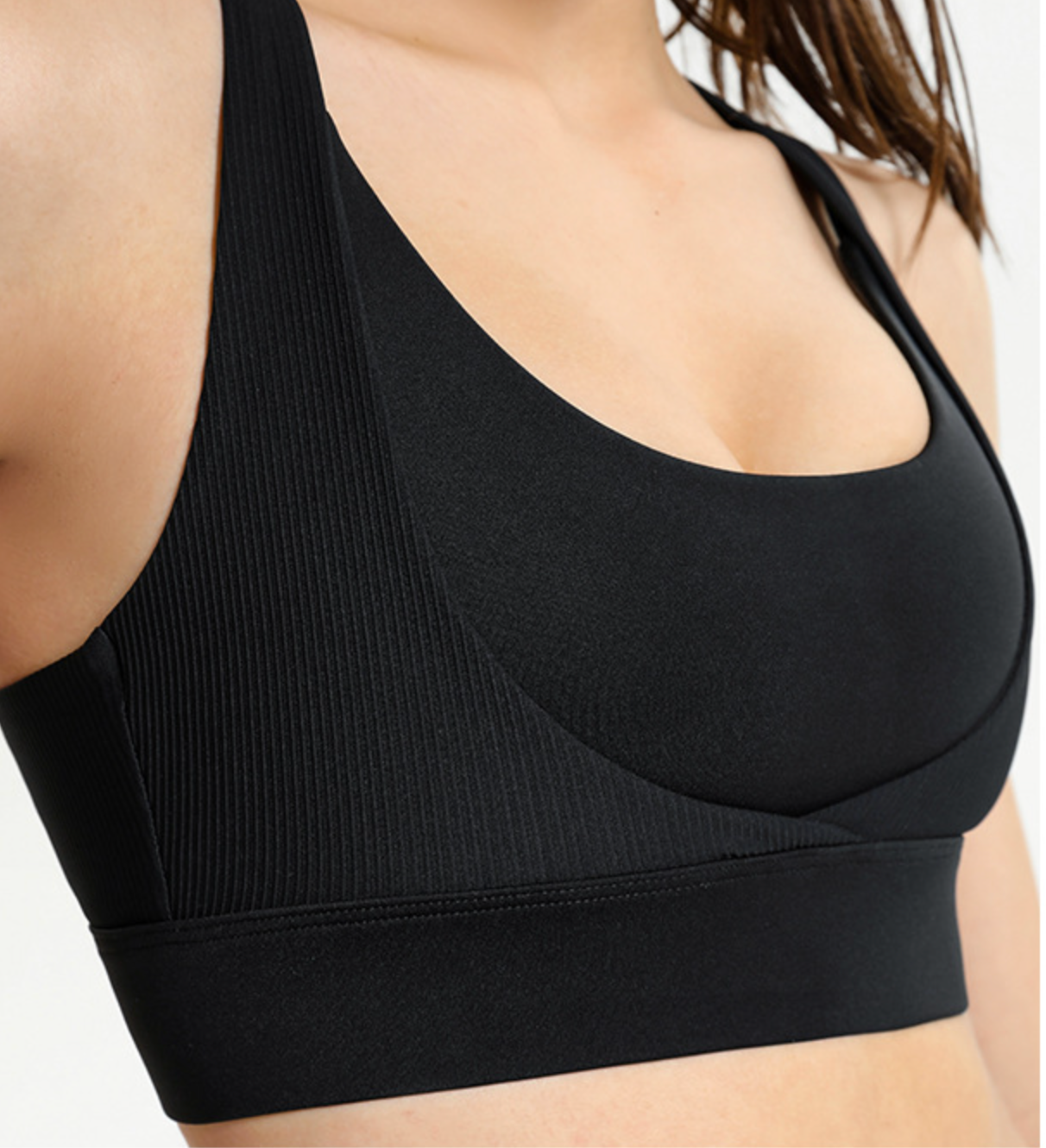 Patchwork Women Push Up Sport Bra