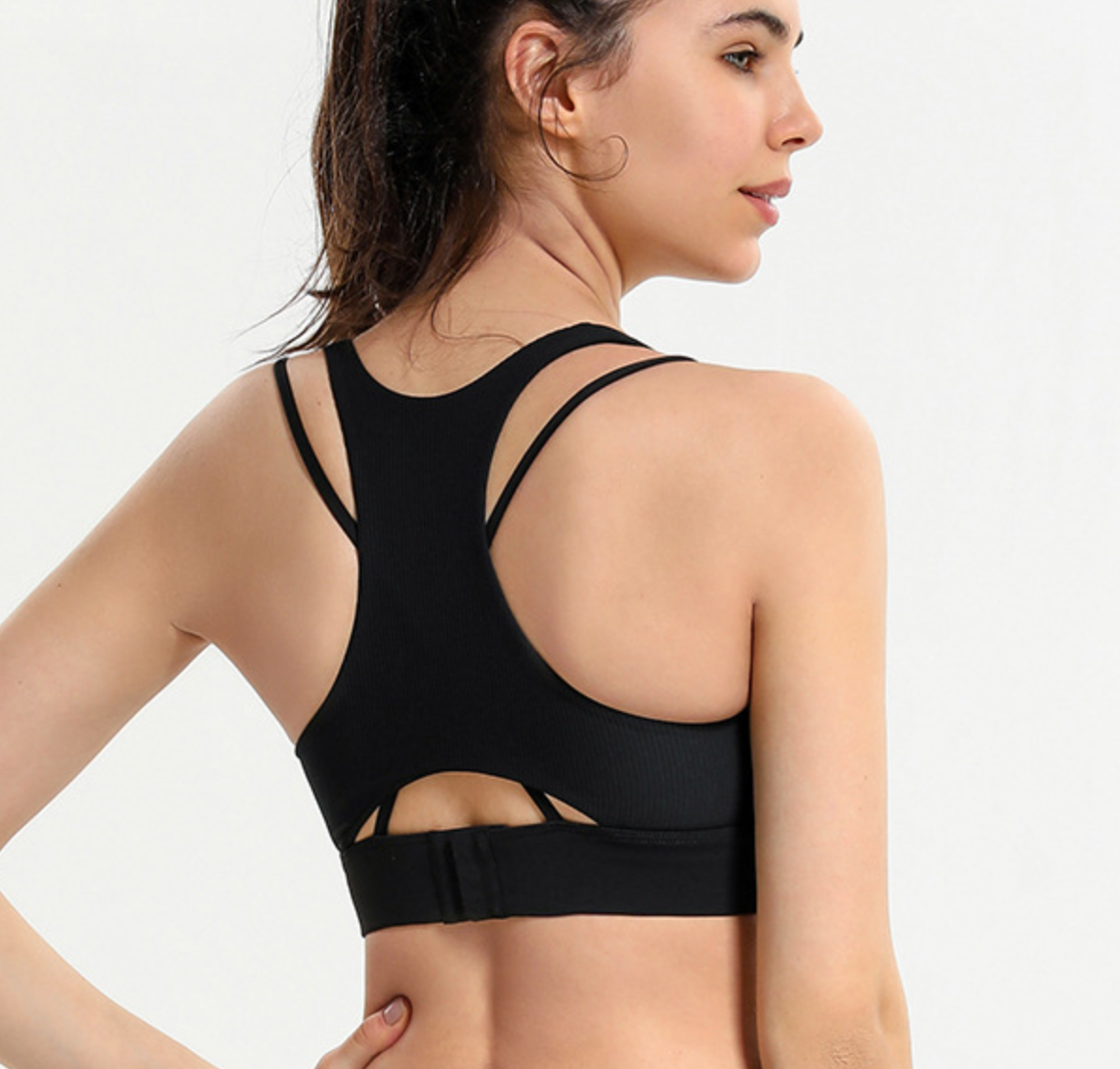 Patchwork Women Push Up Sport Bra