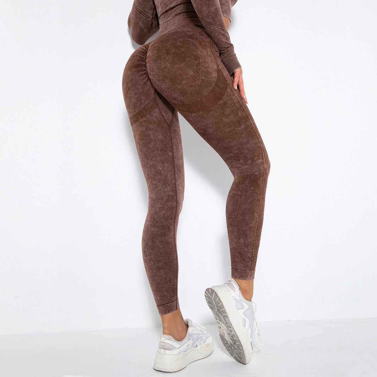 Seamless Washed Knit Women Fitness Yoga Pants Wholesale Leggings
