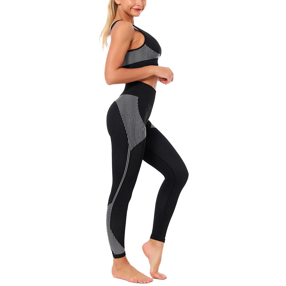 Athletic Vests & Leggings Seamless Knit Yoga Sets Wholesale Workout Clothes