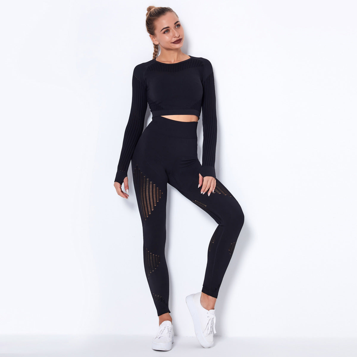 Hollow-Out Sexy Seamless Workout Set