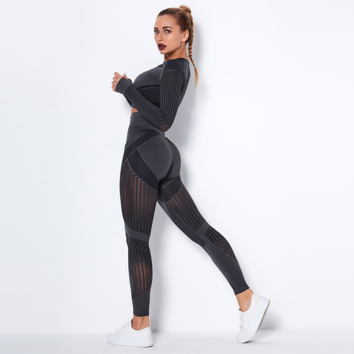 Hollow-Out Sexy Seamless Workout Set