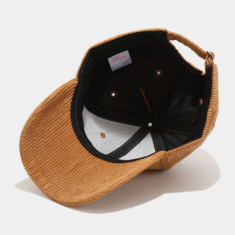 Wholesale_Retro_Corduroy_Peaked_Cap_Solid_Color_Casual_Women_Hats