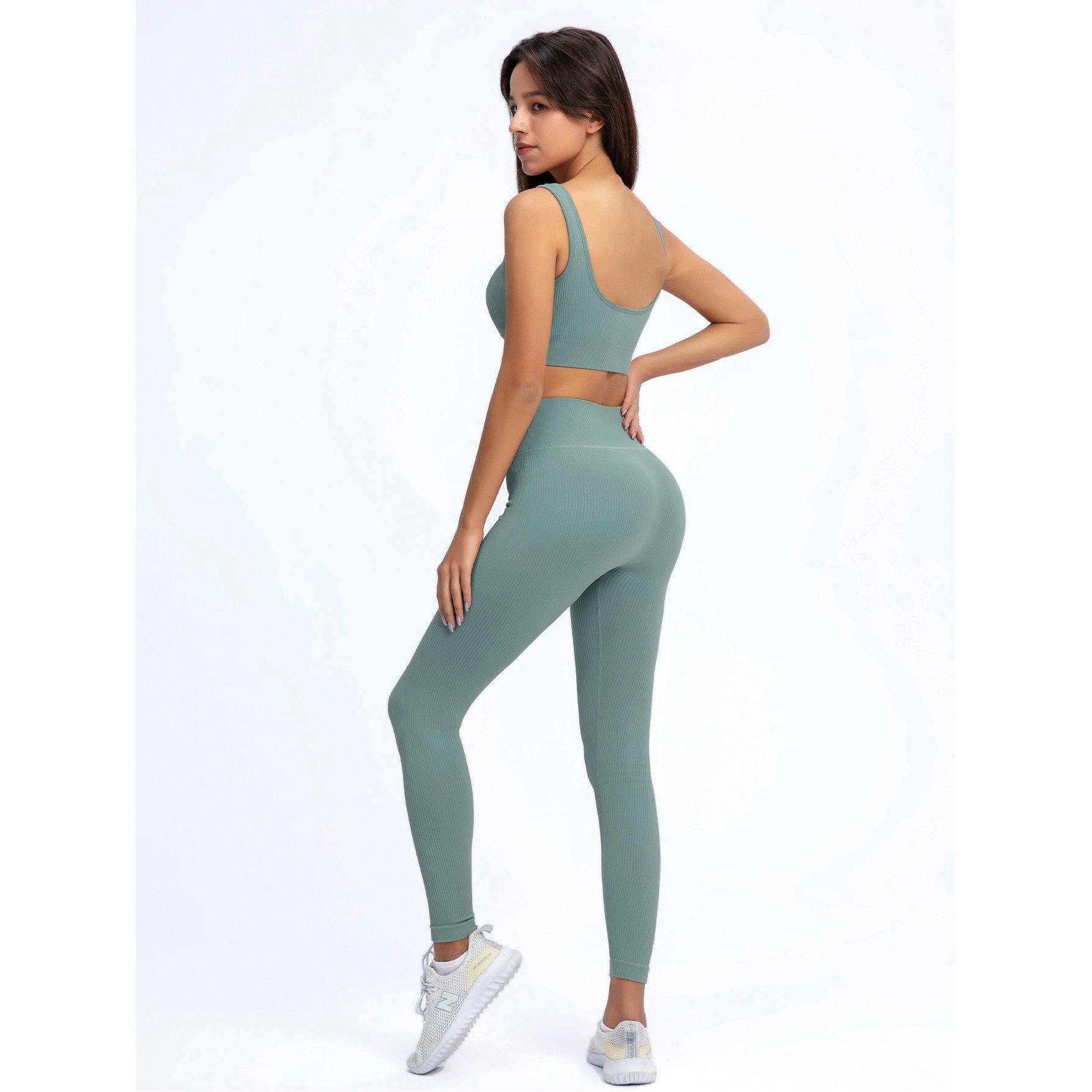 Ribbed Style Seamless Workout Set sportfit workout activewear yoga wear wholesale manufacturer