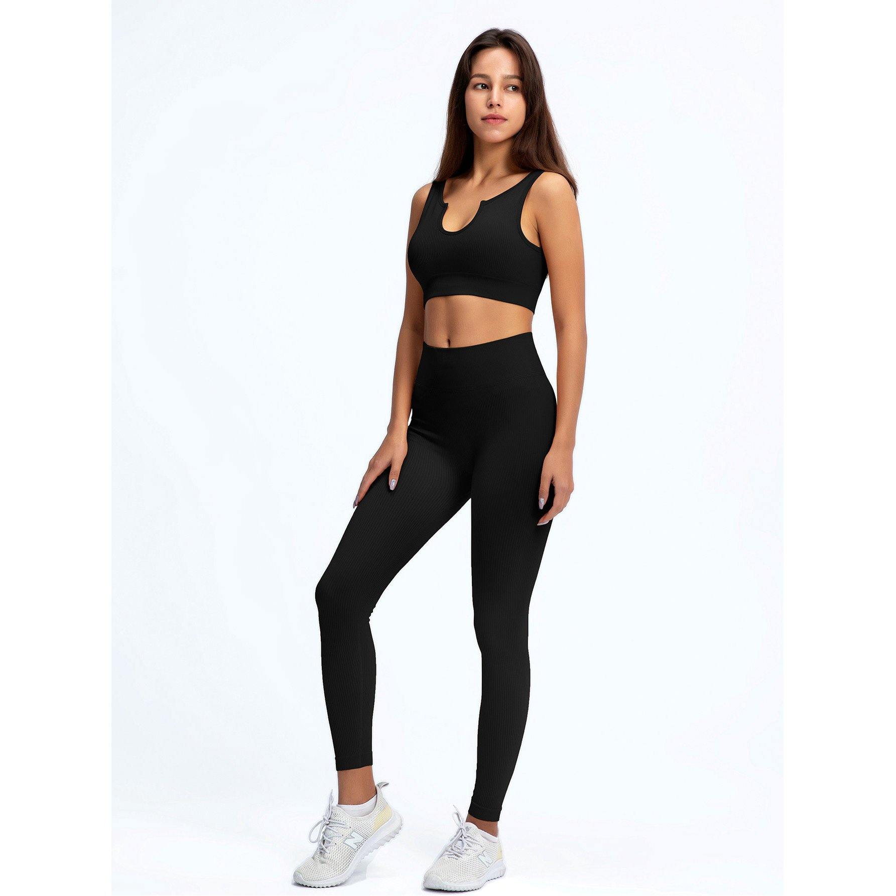 Ribbed Style Seamless Workout Set sportfit workout activewear yoga wear wholesale manufacturer