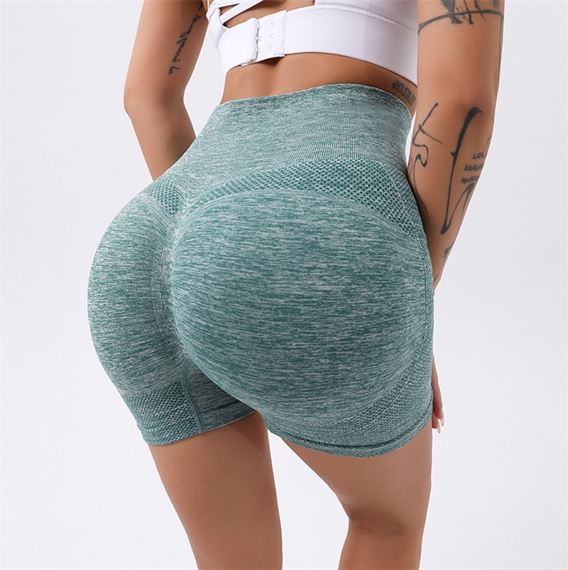 High Waist Workout Shorts Seamless Fitness Yoga Shorts