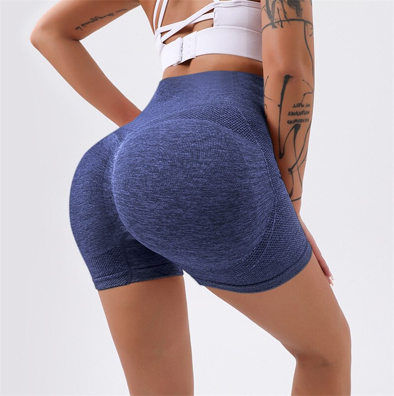 High Waist Workout Shorts Seamless Fitness Yoga Shorts