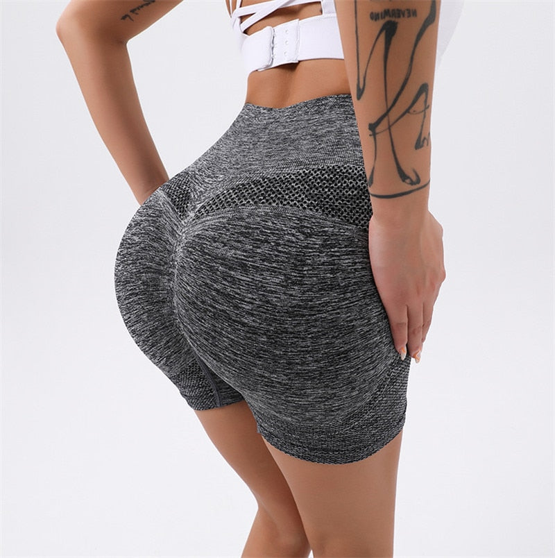 High Waist Workout Shorts Seamless Fitness Yoga Shorts