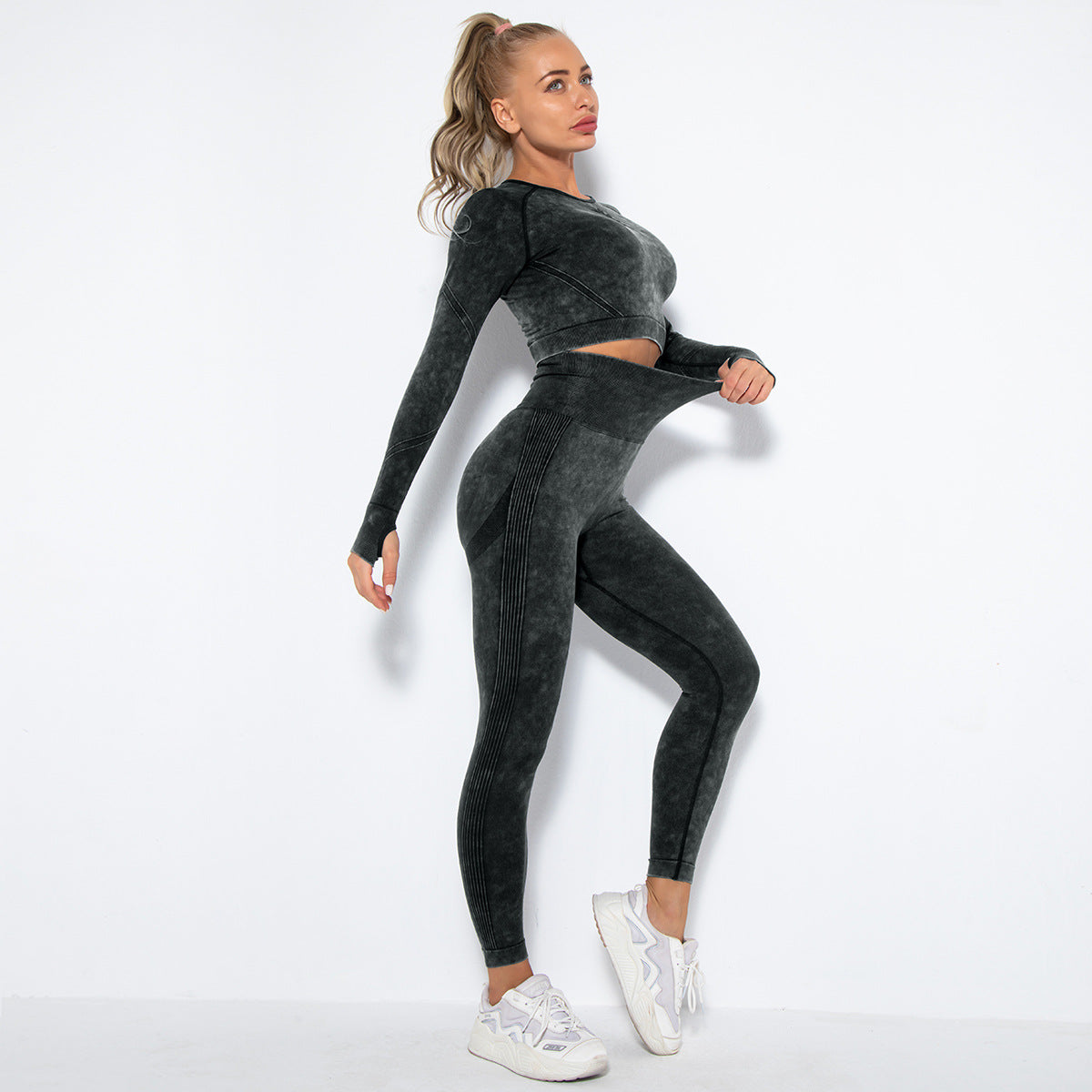 Seamless Scrunched Butt Lift Sexy Fitness Set
