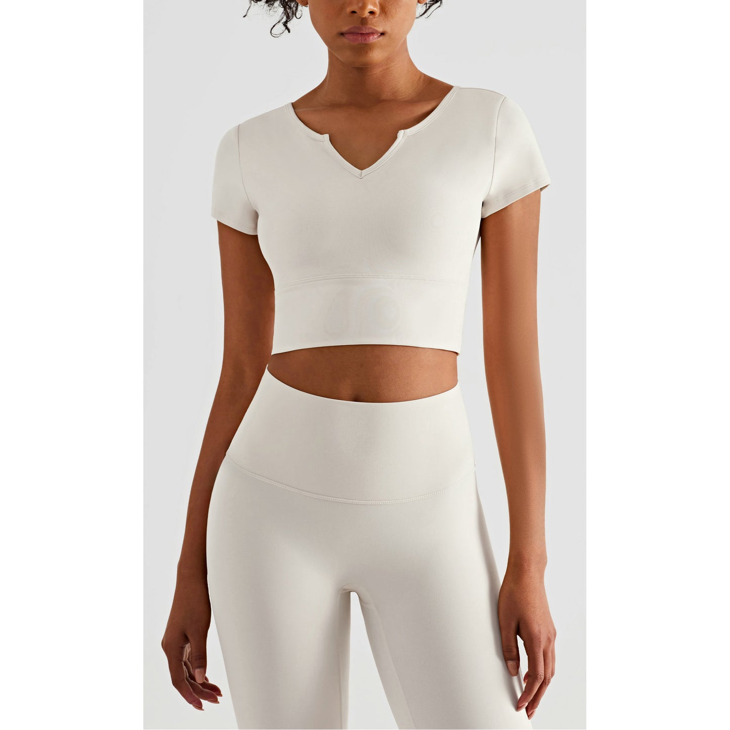 V Neck Yoga Crop Top