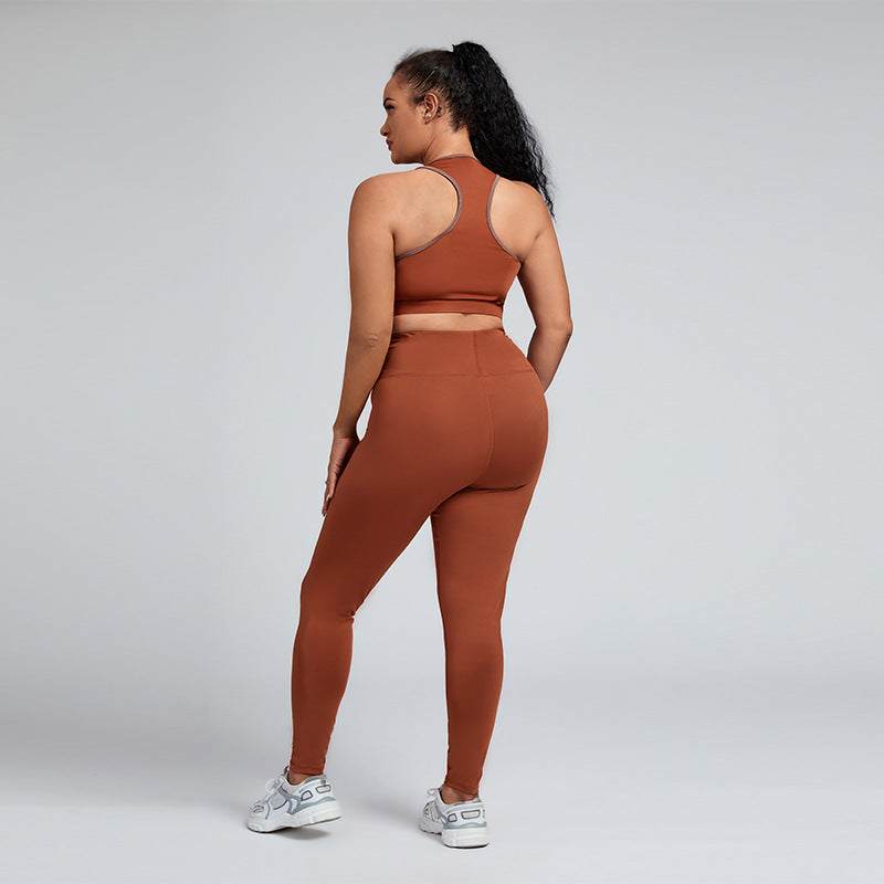 Solid Slimming Plus Size Activewear Sets Wholesale