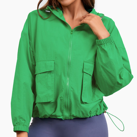 Quick-Drying Zipper Hoodies Windbreaker Wholesale Workout Clothes